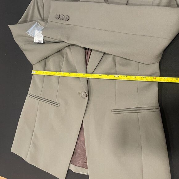 ~ New! 6p Pendleton Blazer Virgin Wool Olive Pockets Lined Seasonless Petite - Picture 13 of 16